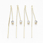 Alloy Snake Chain Tassel Big Pendants, with Crystal Rhinestone, Bar