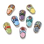 Handmade Porcelain Beads, Hand Painted, Famille Rose Porcelain, Slipper with Flower