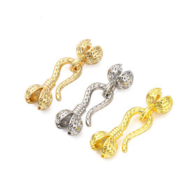 Brass Hook and S-Hook Clasps, Flower