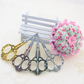 Stainless steel classical plum blossom scissors, exquisite dressing scissors, handmade retro small scissors