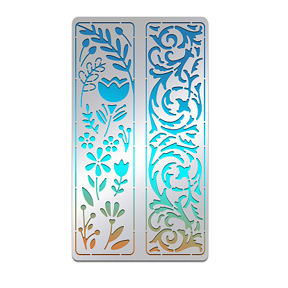 Трафареты для штампов из нержавеющей стали, для diy scrapbooking / фотоальбом, декоративная тисняющая бумажная карточка, матовый цвет нержавеющей стали, цветочным узором