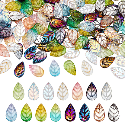 150 шт 15 цвета стеклянные подвески, для аксессуаров для волос, лист
