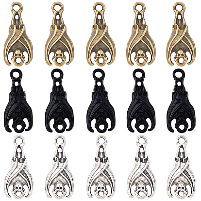 90 шт 3 цвета подвески из сплава, летучая мышь