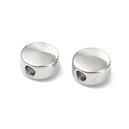 SHEGRACE Brass Beads, Flat Round, Cadmium Free & Nickel Free & Lead Free, Long-Lasting Plated