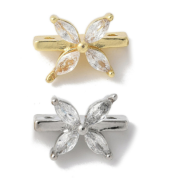 Латунные микро проложить кубического циркония многожильных ссылки, бабочка, стойки покрытие, долговечный, без свинца и без кадмия