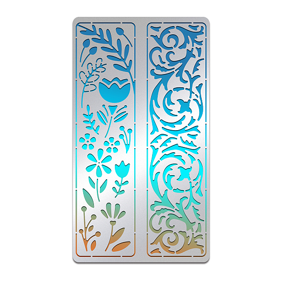 Трафареты для штампов из нержавеющей стали, для diy scrapbooking / фотоальбом, декоративная тисняющая бумажная карточка, матовый цвет нержавеющей стали, цветочным узором