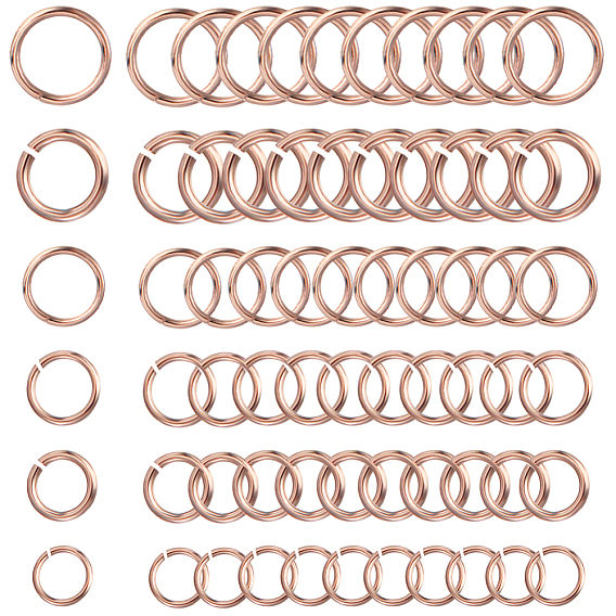 720 шт. 6 стили 304 соединительные кольца из нержавеющей стали, открытые кольца прыжок