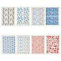 8Pcs 8 Styles Paper Ceramic Decals, Pottery Ceramics Clay Transfer Paper, Underglaze Flower Paper