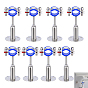 304 Abrazaderas para tuberías de acero inoxidable y silicona, Soportes de tubería de techo para montaje en pared