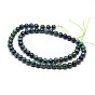 Natural Chrysocolla and Lapis Lazuli Beads Strands, Dyed, Round