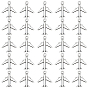 120Pcs Alloy Pendants, Airplane Charms