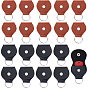 20Pcs 2 Colors PU Leather Guitar Pick Storage Bags, with Snap Button and Rings