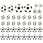 40Pcs 4 Styles Zinc Alloy Pendants, Football Charms, with Enamel