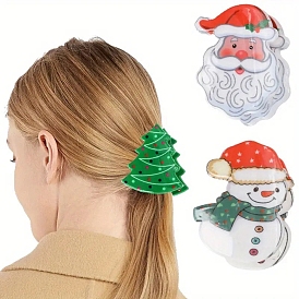 Christmas Theme Plastic Claw Hair Clips, Hair Accessories for Women & Girls