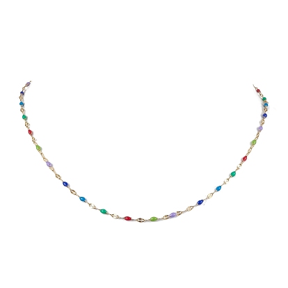 304 ожерелья из эмалированных звеньев из нержавеющей стали