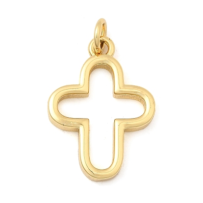 Латунные подвески, полый крест-подвеска, без свинца и без кадмия, долговечный, стойки покрытие