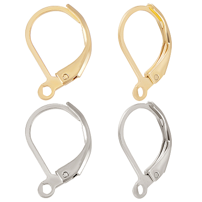 100шт 2 цвета 304 фурнитура для серег из нержавеющей стали, с горизонтальными петлями