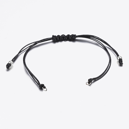 Fabricación de pulseras de cuentas trenzadas con cordón de poliéster encerado hecho a mano