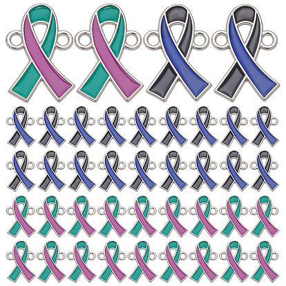 40 шт. 2 цвета двухцветный сплав эмалированные звенья соединительные подвески-ленты, платина