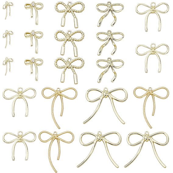 42 шт. 7 стили подвески-бантики из сплава