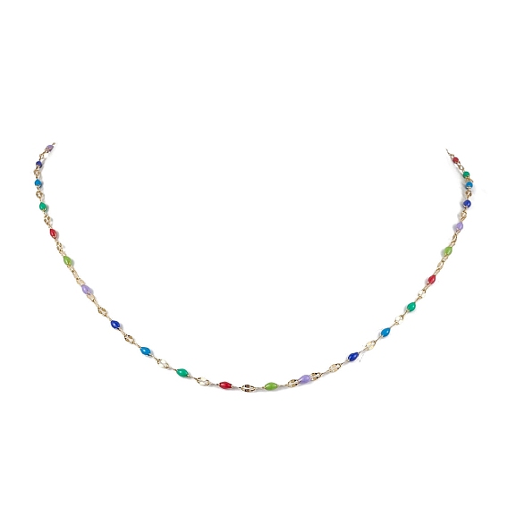 304 ожерелья из эмалированных звеньев из нержавеющей стали