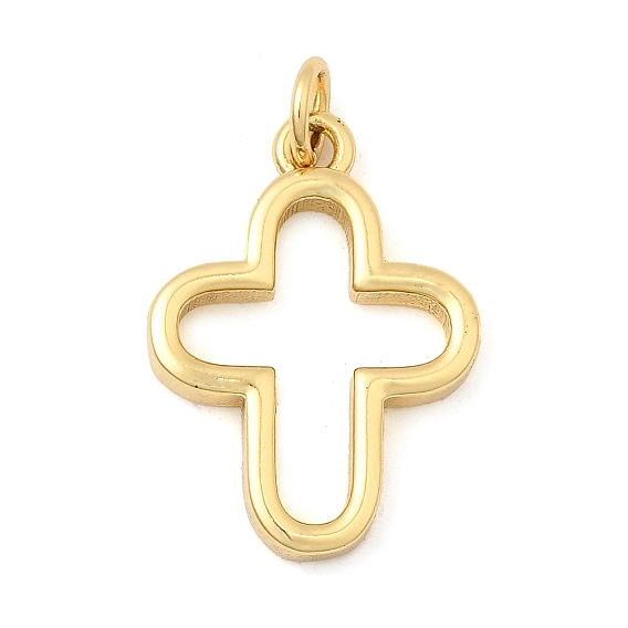 Латунные подвески, полый крест-подвеска, без свинца и без кадмия, долговечный, стойки покрытие