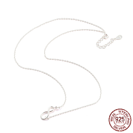 925 женское ожерелье с подвеской в виде бесконечности из стерлингового серебра, с печатью s925