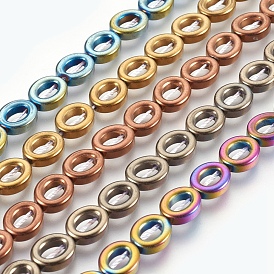 Galvanischer nichtmagnetischer synthetischer Hämatit-Perlenstrang, ellipsenförmige