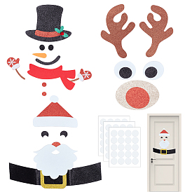 3 сумки 3 стили фетровая ткань настенное украшение для двери, для рождественского декора