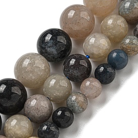 Natural Scorzalite Beads Strands, Round