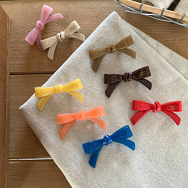 Chic Bow Hair Clip with Texture for Girls' Sweet Side Bangs and Fringes