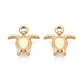 304 Stainless Steel Turtle Charms, Ion Plating(IP)