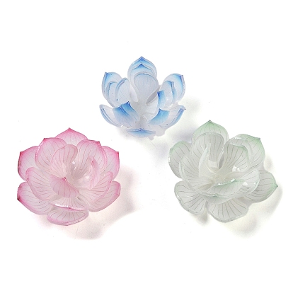 Имитация формы лотоса, акриловые колпачки для бусин, для изготовления ювелирных изделий DIY
