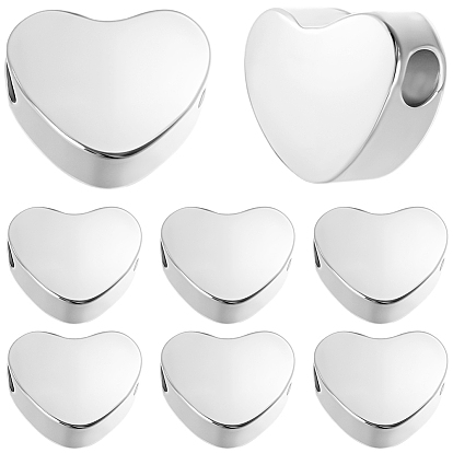 30Pcs Brass Beads, Heart