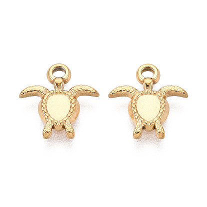 304 Stainless Steel Turtle Charms, Ion Plating(IP)