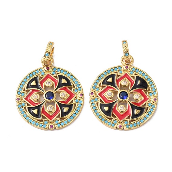 Латуни циркония кубической подвески, с целью перехода в кольце, долговечный, без свинца и без кадмия, плоско-круглые, реальный 18 k позолоченный