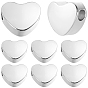 30Pcs Brass Beads, Heart
