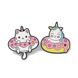 Donut Theme Cartoon Alloy Brooches, Enamel Pins