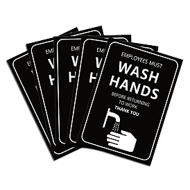 Waterproof PVC Warning Sign Stickers, Rectangle