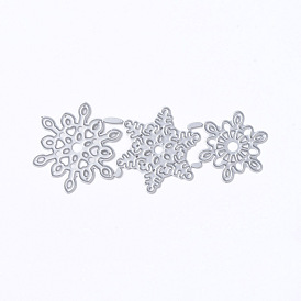 Snowflake Frame Carbon Steel Cutting Dies Stencils, for DIY Scrapbooking/Photo Album, Decorative Embossing DIY Paper Card