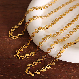 Marka Heart-shaped Hollow Short Chain Necklace and Bracelet Set for Women's Best Friends, Titanium Steel 18K Gold Jewelry