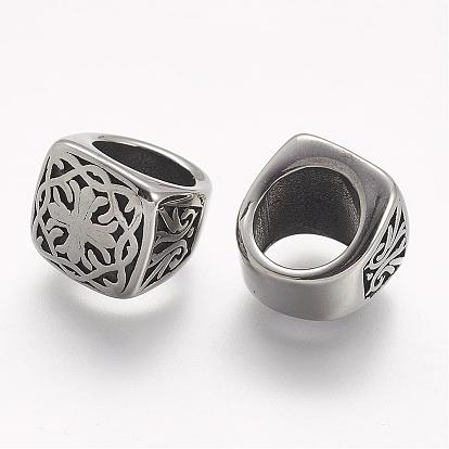 304 Stainless Steel Slide Charms, Ring