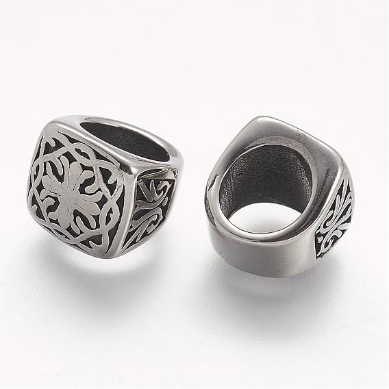 304 Stainless Steel Slide Charms, Ring
