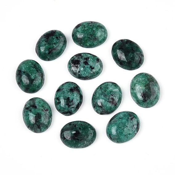 Натуральная африканская бирюза (яшма) кабошоны, овальные