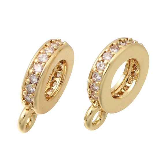 Латунные поручни из прозрачного кубического циркония с микропаве, петля под залог, без кадмия и без свинца, стойки покрытие, долговечный