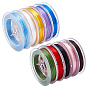 10 Rolls 10 Colors Flat Japanese Crystal Elastic Stretch Thread, for Bracelets Gemstone Jewelry Making Beading Craft