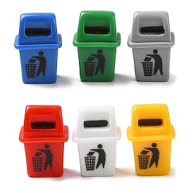 Resin Garbage Can Display Decorations, for Car Home Office Desktop Ornaments