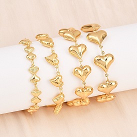 304 Браслеты-цепочки из нержавеющей стали в форме сердца для подарка на День святого Валентина