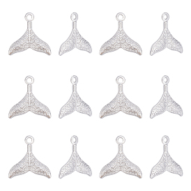 304 Stainless Steel Pendants, Textured, Fishtail