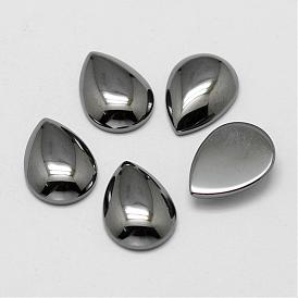 Non-magnétiques cabochons hématite synthétiques, goutte 
